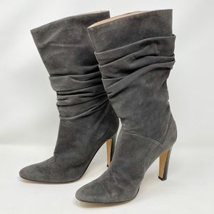Manolo Blahnik Gray Suede Boots